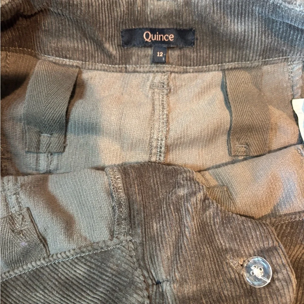 Organic Stretch Corduroy Cropped
Wide Leg Pants in Seaweed Green - Picture 5 of 5